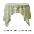thumbnail image 3 of Square Lace Vintage Tablecloth Dustproof Table Protector, Use as Round Small Tablecloth, Lace Tablecloth or Coffee Table Cover, 55.12" x 39.37" Square Tablecloth, 3 of 6