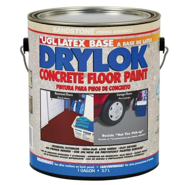 United Gilsonite 1 Gallon Sandstone Drylok Latex Base Concrete Floor Paint Low Pack of 2