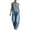 Light Blue, variant on Women's Denim Two Piece Set, Sleeveless Halter V Neck Top and Wide Leg Jeans, Casual Summer Outfit, Street Style and Vacation Wear​-Black