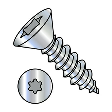 

4-24X1/2 6 Lobe Flat Self Tapping Screw Type A B Fully Threaded Zinc (Pack Qty 10 000) BC-0408ABTF