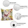 thumbnail image 3 of Pioneer Flower And Butterfly Pillow Covers,Pioneer Flower And Butterfly Throw Pillow Covers 18"×18" ,Living Room Sofa Couch Pillow Covers,Decorative Pillow Covers, 3 of 7
