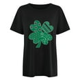 thumbnail image 2 of Herrnalise Women's St Patrick's Day T-Shirt Lucky Irish Shamrock Paddy's Day Round Neck Short Sleeve Graphic Tees Tops S-3XL, 2 of 4