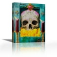 thumbnail image 1 of Calavera - Contemporary Fine Art Giclee on Canvas Gallery Wrap - wall décor - Art painting - 20 x 27 Inch - Ready to Hang, 1 of 2