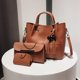 thumbnail image 5 of 3 uds. Bolso de mano de cuero para mujer, bolsos de hombro con borlas, bolso de mano, bandolera, 5 of 5