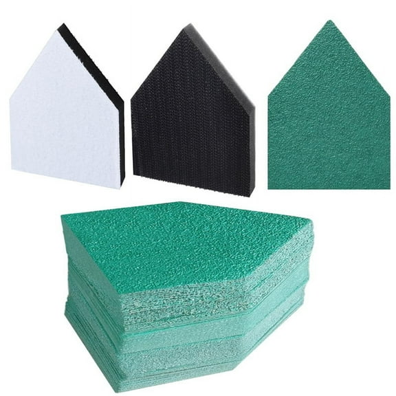 80Pcs Detail Sanding Paper and 2 Pads Fits M12 Fuel Sander - 60/120/180/240 Grit Heavy Duty Hook & Loop Cloth Sandpaper