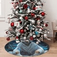 thumbnail image 5 of Sikiie Forest Meditating Goat 30-48 inches {designName} Print Christmas Tree Skirt Snowman Xmas Tree Skirt with Edge Christmas Decorations for Holiday Party30", 5 of 7