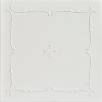 R05-Spring Buds Pre-Painted Foam Glue-up Ceiling Tile in Dove White (259.2 Sq. ft / Pack) - 96 Pieces
