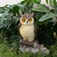 thumbnail image 6 of Fake Owl Ornaments for Balcony decor, Bird Deterrents for Outside, Simulation Owls Garden Decorations, 7.3 Inch, 6 of 7