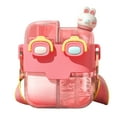 thumbnail image 2 of Botella De Agua Kawaii, Pajita Doble De Plástico A La Moda, 2 of 7