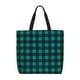 thumbnail image 1 of Easygdp Teal On Black Plaid Bolsa Tote para Mujer, Bolso de Hombro para Trabajo, Playa, Viajes, Compras y Supermercado, 1 of 7
