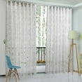 thumbnail image 2 of Sheer Curtain under $5! CQCYD Vines Leaves Window Curtain, Sheer Voile Drape Panel 100x200cm, Modern Scarf Valance for Door Window, Bohemian Home Decor, 2 of 3
