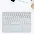 thumbnail image 1 of w ireless B luetooth Keyboard, w ireless Keyboard with Touchpad & Square Cap, Ultra Slim Keyboard  for Smartphones, Tablets, Laptops, Desktop Computers, PC Keyboard, 1 of 7