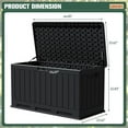 thumbnail image 7 of Homall 90 Gallon Outdoor Resin Deck Box, Waterproof and UV Resistant Storage Box for Garden Tools, Pool, 7 of 7