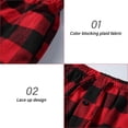 thumbnail image 3 of Pantalones de pijama a cuadros informales, cintura alta, holgados, para dormir, ropa de casa navideña, 3 of 5