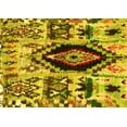 thumbnail image 1 of Ahgly Company Indoor Rectangle Oriental Yellow Modern Area Rugs, 7' x 9', 1 of 4