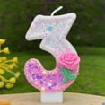 thumbnail image 1 of XWSHYW Decoraciones para El Hogar Vela de Cumpleaños En Forma de Número de Rosa para Tartar, Fiesta de Nochevieja, Velas de Celebración, 1 of 6