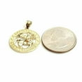 thumbnail image 3 of 14k yellow Gold round Sagittarius Archer Zodiac Sign Pendant fine jewelry 2.6g, 3 of 11