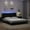 Black and whte, variant on vidaXL Bed Frame with LED Lights Base Platform Bedroom Furniture Faux Leather