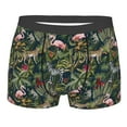 thumbnail image 4 of Goofa Flamingos And Palm Leaves Printed Men's Boxer Briefs Underwear, Moisture-Wicking Underwear, Trunk,Soft and Breathable Cotton Underwear-X-Large, 4 of 9