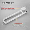 thumbnail image 2 of Foldable Toilet Grab Bar 265 Lbs Bearing Weight Non-slip Folding Handicap Grab Bars Bathroom Wall Mounted Stainless Steel Flip-up Safety Rails for Elderly Pregnant Women Patients, 2 of 9
