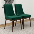thumbnail image 4 of Ashcroft Grayson Mid-Century Modern Velvet Dining Chair, Green (Set of 2), 4 of 7