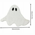 thumbnail image 3 of Piwvid Halloween Ghost Shaped Bath Mat White Non-Slip Carpet Small Rug for Bathroom Floor Decor, Cute Gothic Room Cozy Foot Mat, 3 Size Options, 3 of 8