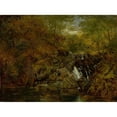 thumbnail image 3 of Christian Friedrich Gille 14x11 Black Modern Framed Museum Art Print Titled - Mountain Stream (1859), 3 of 5