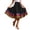 Black, variant on Women's Mexican Rainbow Skirt, Elastic Waist Mini Skirt, 1PC, L-XXXXXXL