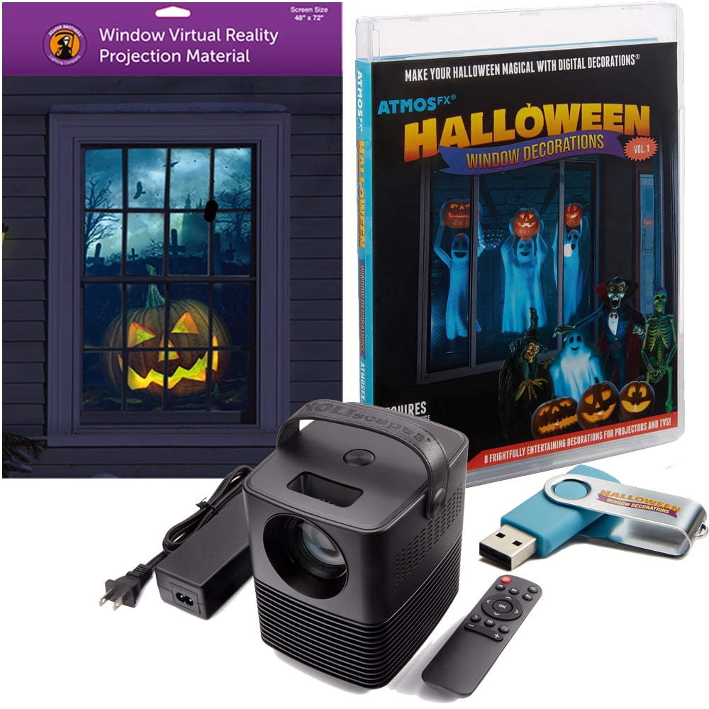 Halloween Digital Decoration Kit Includes 8 AtmosFX Video Effects for