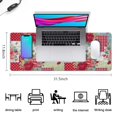 thumbnail image 5 of Long Mouse Pads for Desk,Pioneer Flower Floral Print Pattern Desk Mats on Top Of Desks, Desk Mouse Pad Extra Large with 3mm Non-Slip Base and Stitched Edge for Gaming,Office,Work,Home 31.5"x11.8", 5 of 6
