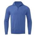 thumbnail image 4 of Sweaters for Men - Casual Bottoming Solid Color Warm Wool Knit Half Zip Long Sleeve Sweater Jacket, Daily Layering Wear, Breathable Fabric, Comfortable Outerwear, Men's Clothing, 4 of 4