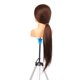 thumbnail image 3 of Cabezal para Prácticas de Peluquería: Mezcla Premium de 70% Cabello Humano, 15% Pelo Animal y 15% Fibra de Alta Temperatura, Color Castaño Oscuro, Longitud de 65cm, 3 of 6