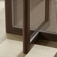 thumbnail image 6 of Cinna 46" Soild Wood Dining Table Rattan Round Kitchen Table, Walnut, 6 of 6