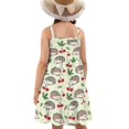thumbnail image 2 of Uourmeti Girls Summer Capybara Dress 3-14 Y Kids Spaghetti Strap Tiered Midi Dresses Strawberry Fruit A Line Short Dresses for Travel Beach Party, 2 of 6