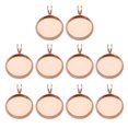 thumbnail image 2 of 10PCS DIY Trays Pendant DIY Time Bezel Pendants Retro V-shaped Hanging Pendants Creative Copper DIY Trays Pendant Multi-purpose for DIY Crafts Jewelry Making Use (Rose Gold Inner 20MM) (Random Style), 2 of 6