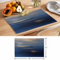 thumbnail image 6 of Navy Blue Placemats Set of 8 Luxury Golden Modern Abstract Art Place Mats Indoor Wipeable Table Mats Washable Cloth Dining Table Placemats for Kitchen Holiday Party Home Decor 13x19 Inch, 6 of 9