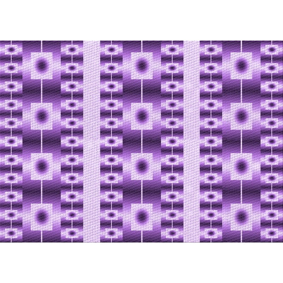 Ahgly Company Indoor Rectangle Patterned Dark Orchid Purple Area Rugs, 4' x 6'