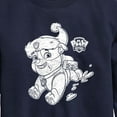 thumbnail image 3 of Paw Patrol - Rubble Santa Hat - Toddler And Youth Crewneck Fleece Sweatshirt, 3 of 6
