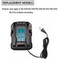 thumbnail image 5 of Dinheiro para Makita DC18RC DC18RA Cargador de iones de litio Cargador de batería de 7,2 V-18 V para batería de repuesto BL1830 BL1430 (cargador 4A) (Tipo 1) WddnAot, 5 of 5