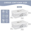 thumbnail image 3 of KKFEN-2 Pcs Cheese Container for Refrigerator,Cream Cheeses Storage Box,Cheese Keeper with Airtight Lid and Time Recording,BPA-Free Kitchen Storage Organizer Sliced,Grated,Cheddar Cheeses Saver, 3 of 4