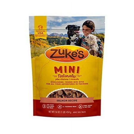 Zuke s Mini Naturals Training Dog Treats Salmon Recipe - 16 Oz Bag