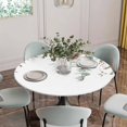 thumbnail image 5 of Christmas Botanical Round Tablecloth for 45-54 Inch Tables,Fitted Table Cover with Elastic Edge,Eucalyptus Leaves Xmas Pinecone Cotton Waterproof Outdoor Table Cloth Protector for Patio Garden Dinner, 5 of 9