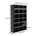 thumbnail image 3 of Immere 12-Tier Portable 72 Pair Shoe Rack Organizer 36 Grids Tower Shelf Storage Cabinet Stand Expandable for Heels, Boots, Slippers, Black, 3 of 9
