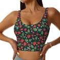 thumbnail image 1 of Balery Strawberry Sujetadores deportivos con espalda cruzada para mujer, acolchados, sin costuras, de alto impacto, ideales para yoga, gimnasio, entrenamiento y fitness.-XX-Large, 1 of 8