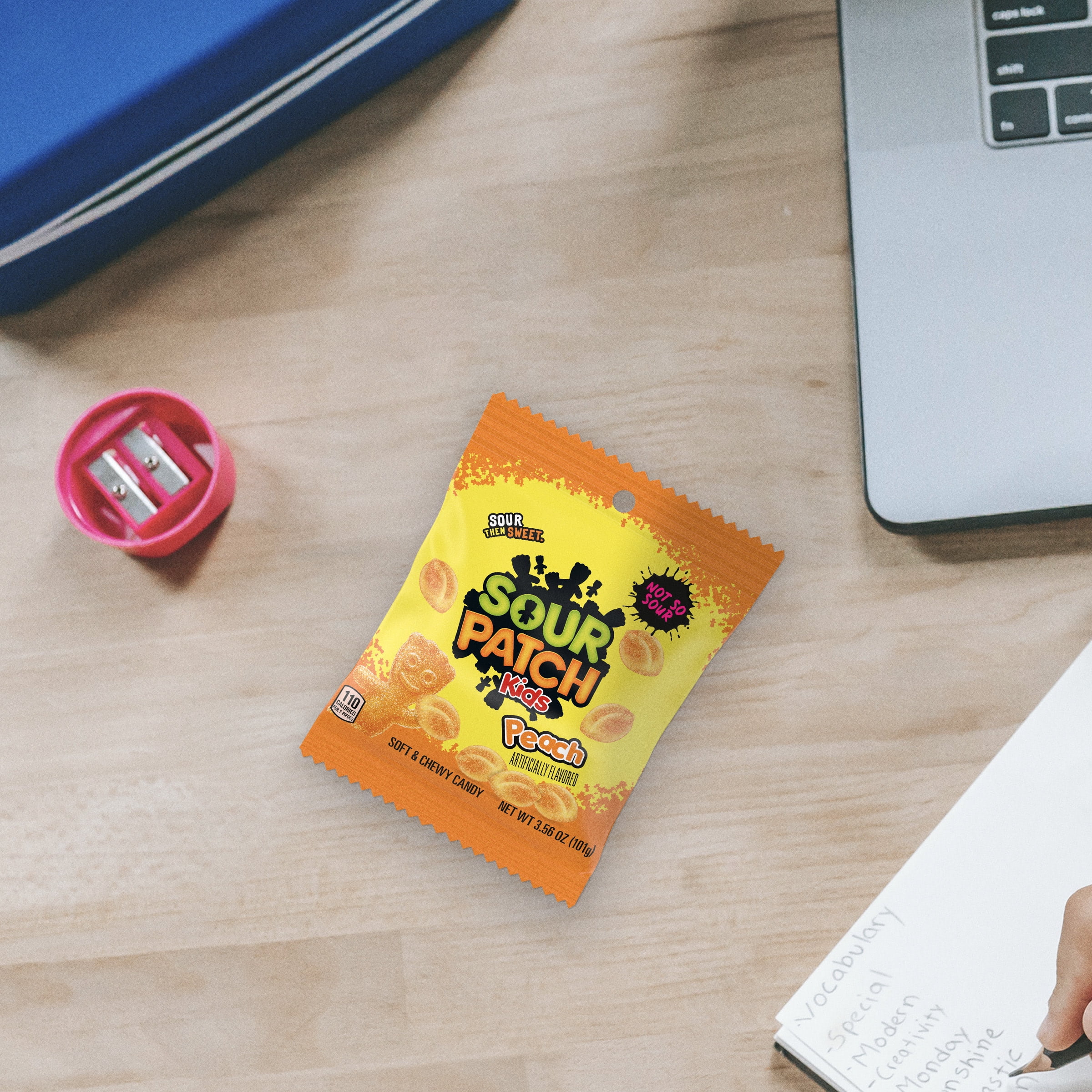 Sour Patch Kids Peach Soft and Chewy Candy, 3.56 oz