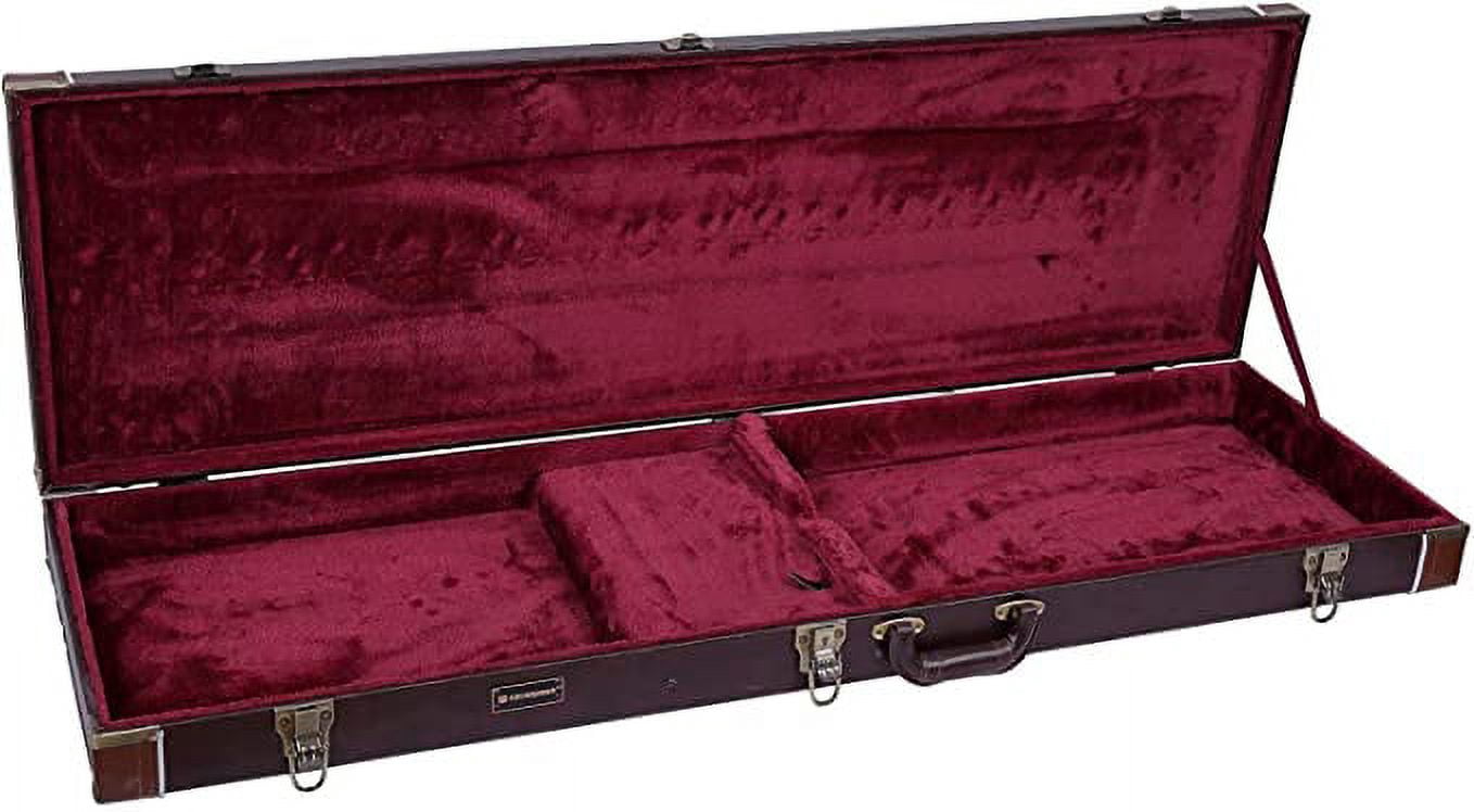 Crossrock Deluxe Electric Bass Guitar Carrying Portable Wooden Hardsell Case