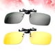 thumbnail image 5 of 2 gafas de sol polarizadas unisex con clip para conducir, visión nocturna, lentes de resina, talla grande (cristal amarillo y gris), 5 of 7