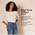 thumbnail image 2 of walmart Essentiels T-Shirt à Manches 3/4 Col Bateau pour Femmes, 2 of 8