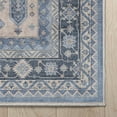 thumbnail image 3 of Well Woven Apollo Nicosia Vintage Medallion Blue Flat-Weave Easy to Clean 7'7" x 9'10" Area Rug, 3 of 7