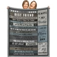 thumbnail image 3 of LHSHID Best Friend Blanket Best Friend Birthday Gifts for Women Friendship Gifts for Women Friends Throw Blankets for Bed Sofa Couch Travel 50x60in, 3 of 6